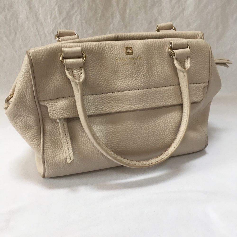 Kate Spade satchel handbag light pink w/ gold zip